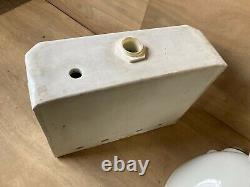 Antique Ceramic White Porcelain Complete Toilet Bowl Tank Lid Old Vtg 626-20E