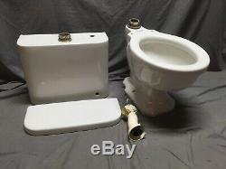 Antique Ceramic White Porcelain Toilet Bowl Tank Lid Standard Tiffin Vtg 172-20E