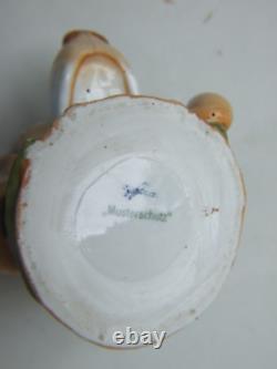 Antique Cigar Pipe Tobacco Holder German Porcelain Dog Head FigureMusterschutz