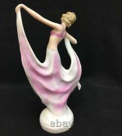 Antique Dancer Art Deco Lady German Porcelain Figurine Height 16 cm Décor Gift