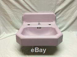 Antique Deco Cast Iron Lavender Lilac Porcelain Bath Sink Vtg Standard 555-20E