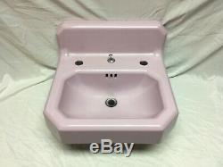 Antique Deco Cast Iron Lavender Lilac Porcelain Bath Sink Vtg Standard 555-20E