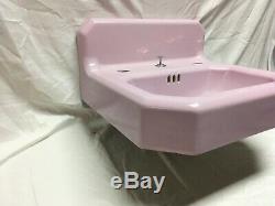 Antique Deco Cast Iron Lavender Lilac Porcelain Bath Sink Vtg Standard 555-20E