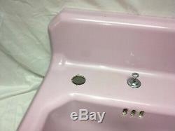 Antique Deco Cast Iron Lavender Lilac Porcelain Bath Sink Vtg Standard 555-20E