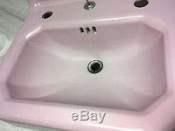 Antique Deco Cast Iron Lavender Lilac Porcelain Bath Sink Vtg Standard 555-20E