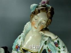 Antique Divination Lady Porcelain Figure Original Ernst Bohne & Sohne Sculpture