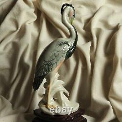 Antique ENS Heron Crane Bird Water Lake River German Porcelain Figure Old Nature