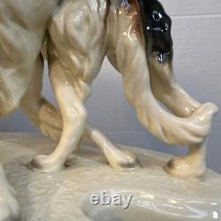 Antique ERPHILA Germany Porcelain Art Deco Borozi Wolfhounds Dogs Figurine