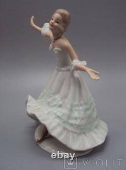 Antique Figure Dancer Porcelain Germany Wallendorf Shoe Dress Sign Art Rare 20th