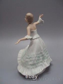 Antique Figure Dancer Porcelain Germany Wallendorf Shoe Dress Sign Art Rare 20th