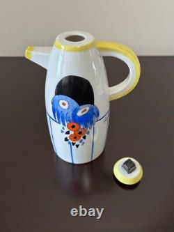 Antique French Art Deco Porcelain Cordial Set with Tray signed