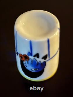 Antique French Art Deco Porcelain Cordial Set with Tray signed