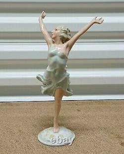Antique German Art Deco Hutschenreuther Porcelain Figurine, Dancer, 11 high