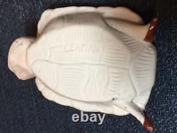 Antique German Art Deco Porcelain Bathing Beauty Turtle Naughty Lady Figurine