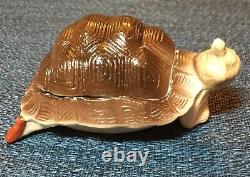 Antique German Art Deco Porcelain Bathing Beauty Turtle Naughty Lady Figurine