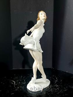 Antique German Art Deco Rosenthal Porcelain Figurine, 13.5 high