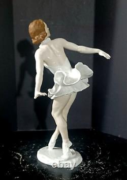 Antique German Art Deco Rosenthal Porcelain Figurine, 13.5 high