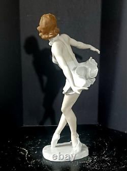 Antique German Art Deco Rosenthal Porcelain Figurine, 13.5 high