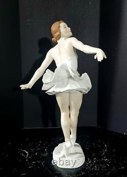 Antique German Art Deco Rosenthal Porcelain Figurine, 13.5 high