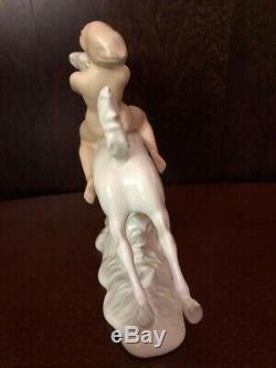 Antique German Art Deco Schaubach Kunst Porcelain Figurine Of Nude On Horseback