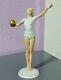 Antique German Art Deco Schaubach Kunts Porcelain Figurine, Golden Ball, 9.5 H