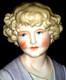 Antique German Art Deco Stunning Girl Doll Head Porcelain Bust Figurine