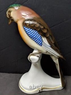 Antique German Bavaria Porcelain Bird Figure Signed By Behscherzer