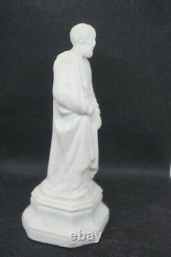 Antique German Bisque Porcelain Art Deco Parian-Ware Sculpture Socrates Figurine