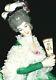 Antique German Dresden Lace Art Deco Lady Dancer With Fan Lg Porcelain Figurine
