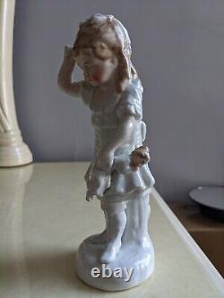 Antique German Gebruber Heubach Make Believe Glazed Porcelain Figurine Rare 8