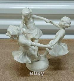 Antique German Hutschenreuther Porcelain Figurine, May Dance, 8.75 h x 9