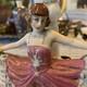 Antique German Porcelain Art Deco Inspired Dancing Flapper Girls Lamp
