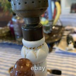 Antique German Porcelain Art Deco Inspired Dancing Flapper Girls Lamp