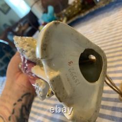 Antique German Porcelain Art Deco Inspired Dancing Flapper Girls Lamp