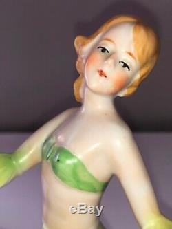 Antique German Porcelain Art Deco Lady Woman Dancer Flapper Figurine Figure
