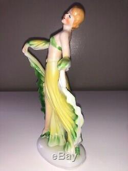 Antique German Porcelain Art Deco Lady Woman Dancer Flapper Figurine Figure
