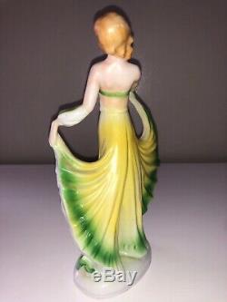 Antique German Porcelain Art Deco Lady Woman Dancer Flapper Figurine Figure