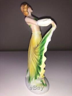 Antique German Porcelain Art Deco Lady Woman Dancer Flapper Figurine Figure