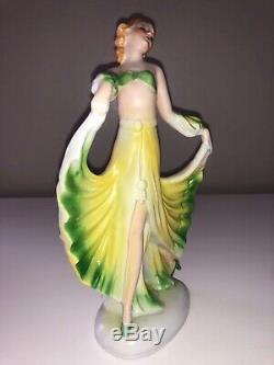 Antique German Porcelain Art Deco Lady Woman Dancer Flapper Figurine Figure