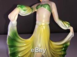 Antique German Porcelain Art Deco Lady Woman Dancer Flapper Figurine Figure