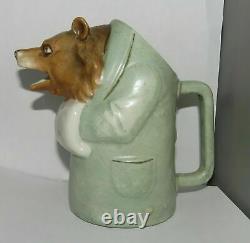 Antique German Porcelain Schafer Vater Art Nouveau Deco Figural Bear Creamer