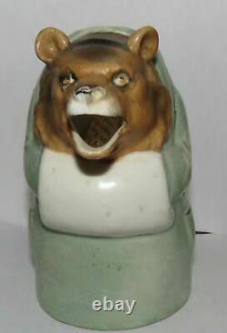 Antique German Porcelain Schafer Vater Art Nouveau Deco Figural Bear Creamer