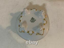 Antique German Rosenthal Art Deco Porcelain Gold & White Potpourri Dish