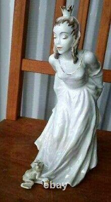 Antique German Rosenthal Porcelain Figurine Princess and Frog. 8.25 H
