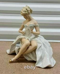 Antique German Schaubach Kunst Porcelain Figurine, 9.5 high