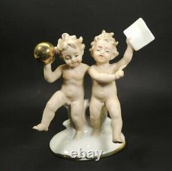 Antique German Thuringia Porcelain Figurine Nude Childs