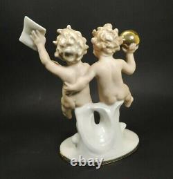 Antique German Thuringia Porcelain Figurine Nude Childs