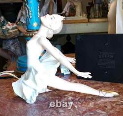 Antique German Wallendorf Porcelain Ballerina on Ballet Break. 7 x 9