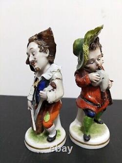 Antique Germany Dresden Scheibe Alsbach Porcelain Figurines of Dwarf Musicians 5