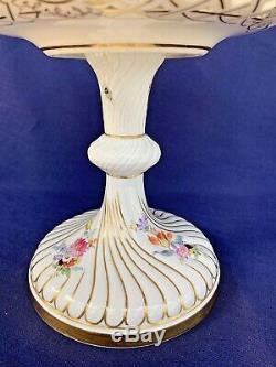 Antique Germany Meissen Porcelain Reticulated Centerpiece Compote 1856-1870